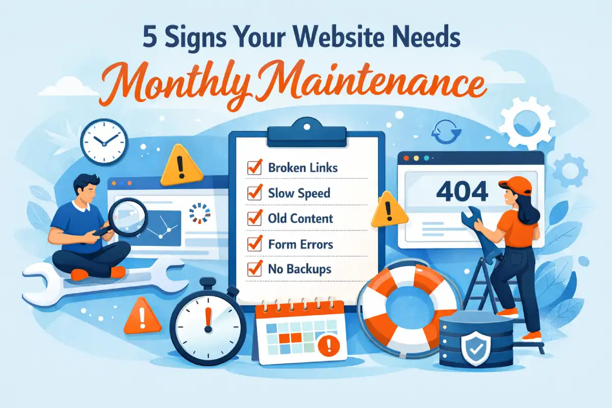 Monthly website maintenance preview