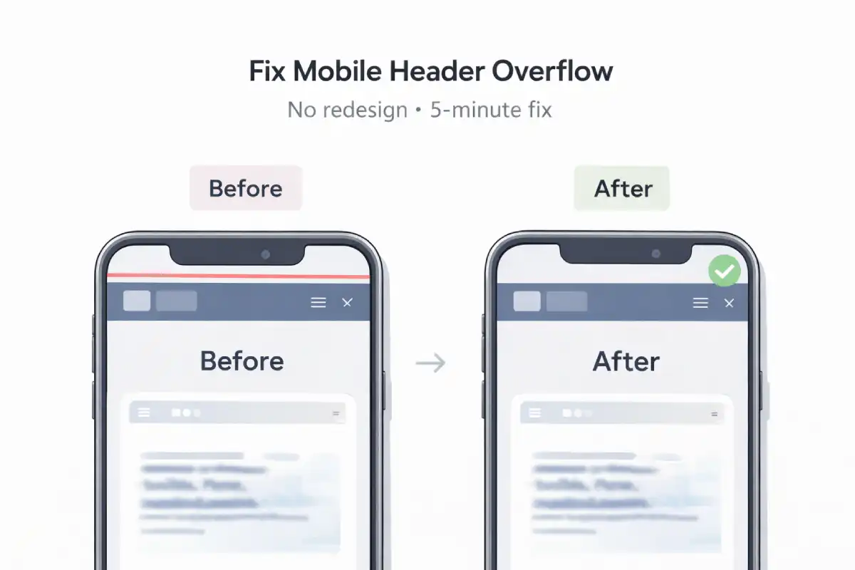 Fix Mobile Header Overflow Without Redesign