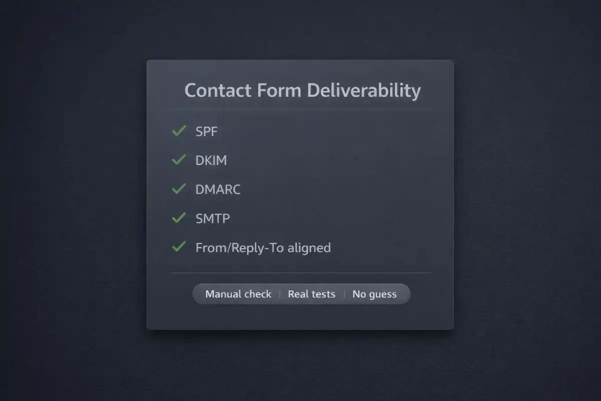 Contact form email spam issue preview