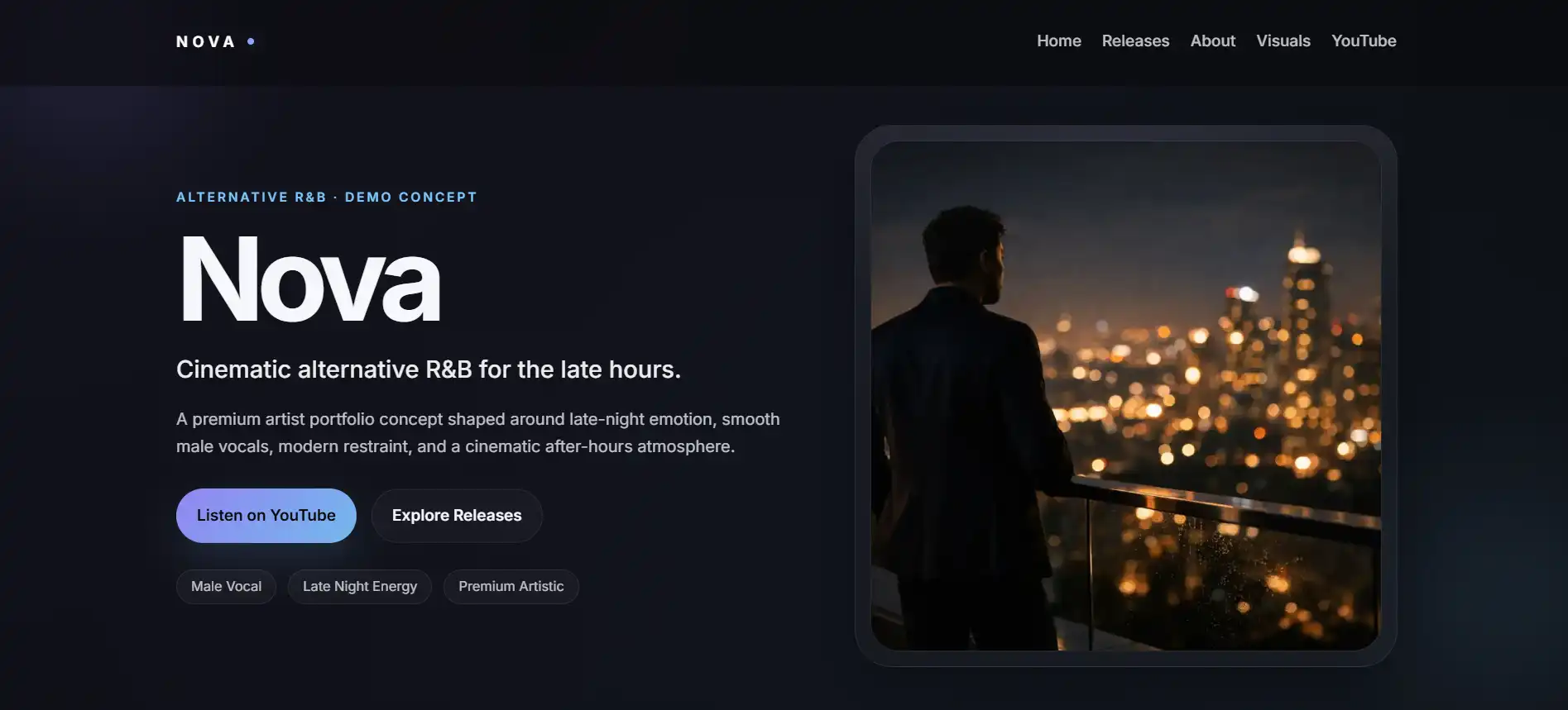 Nova, Music Artist Portfolio Demo